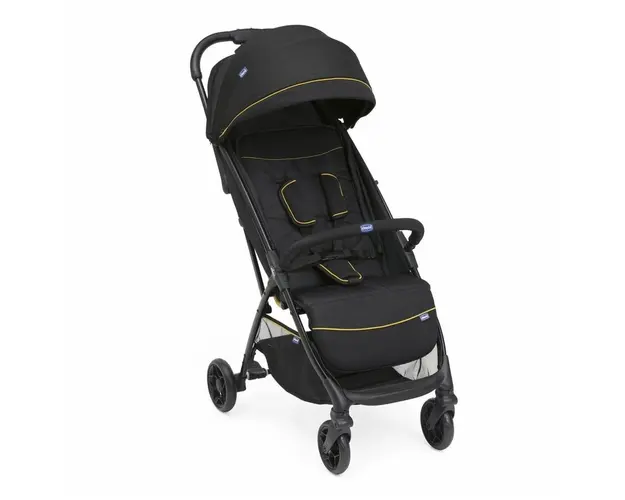 Carucior sport pentru bebelusi Chicco Glee Uneven Black, 0 luni+, negru
