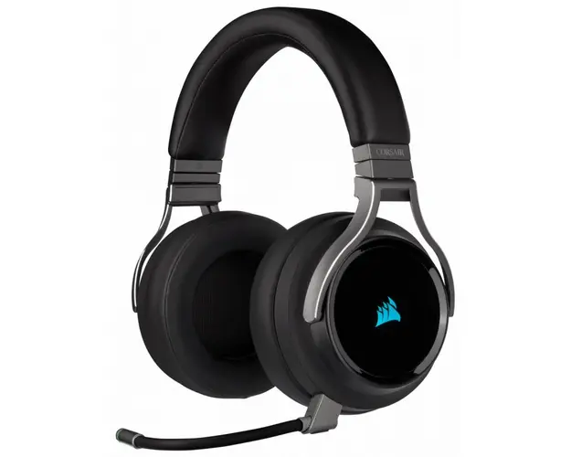 Casti gaming Corsair Virtuoso, Iluminare RGB, Wireless, Carbon