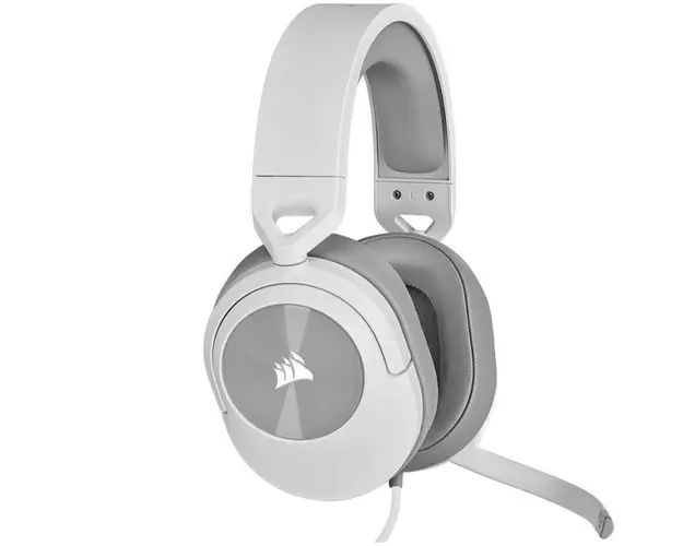 Casti gaming cu microfon Corsair HS55 Stereo, Alb