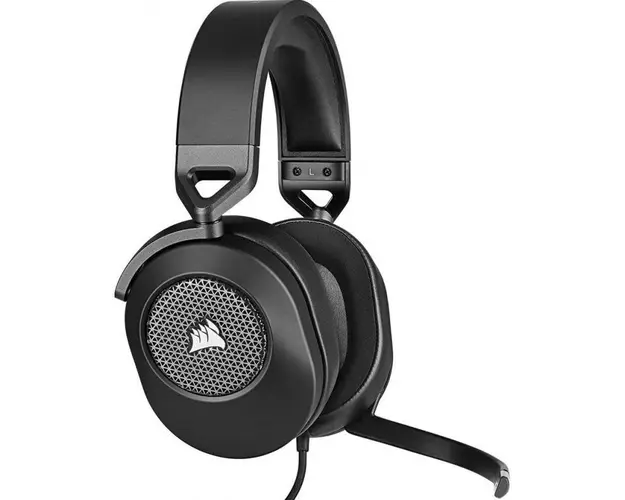 Casti gaming cu microfon Corsair HS65, Surround, Dobly Audio 7.1 Sound ID, conector USB &amp; 3.5mm, Negru Carbon