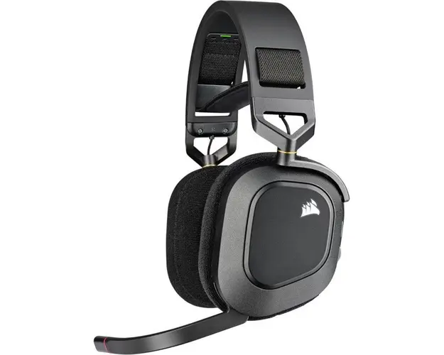 Casti Gaming Corsair HS80 RGB WIRELESS Carbon