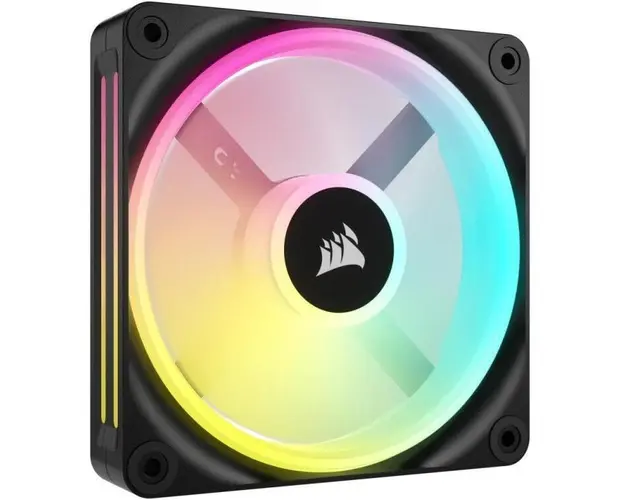 QX120, ventilator 1x120 mm, negru
