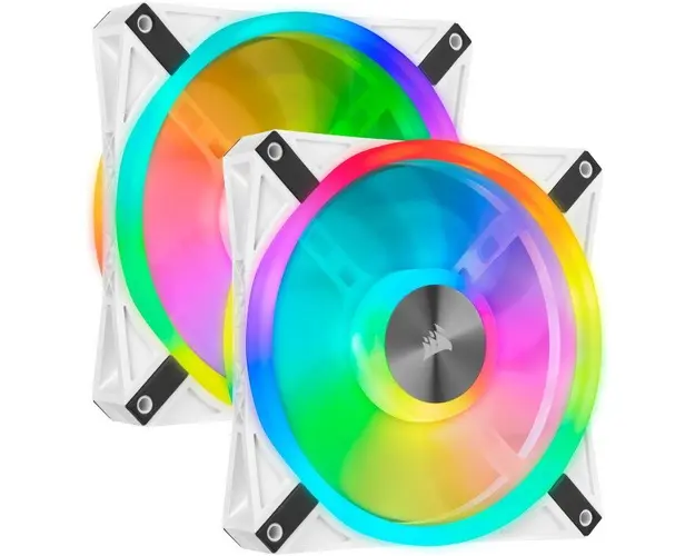 Ventilator PC, iCUE QL140 White RGB 140mm Twin Pack