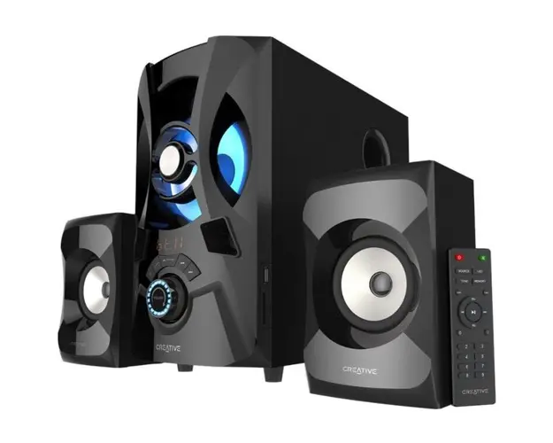 Boxe 2.1 Creative SBS E2900 Powerful, 60W RMS, Bluetooth, USB, Aux 3.5mm, Telecomanda, Negru