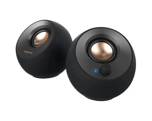 Boxe Creative Pebble v2, 2.0, 8W RMS, USB-C/A &amp; 3.5mm jack, Negru