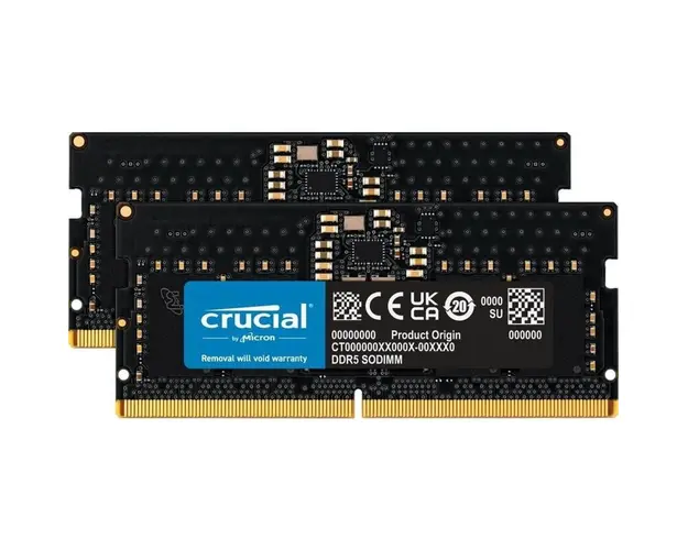 Crucial RAM - 16 GB (2 x 8 GB Kit) - DDR5 4800 SO-DIMM CL40