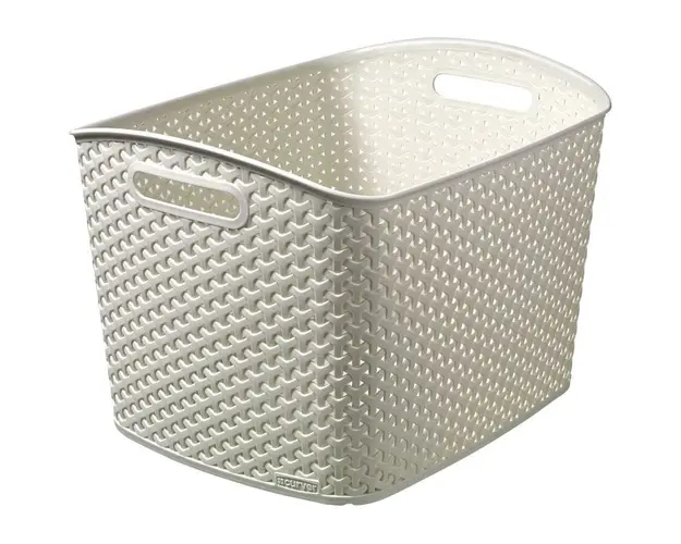 Cos pentru rufe Multifunctional Curver, Alb, 43x34x29 cm, 24 L