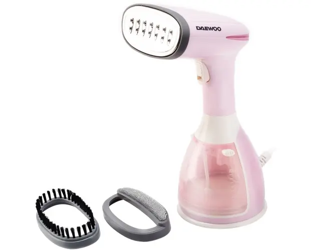 Aparat de calcat vertical cu abur Daewoo DGS1500PK, 1500 W, 280 ml, abur 60 gr/min, alb/roz