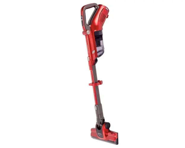 Aspirator vertical Daewoo RSH-310GR-1, tip stick, putere 130 W, recipient colectare 0.6 L, filtru HEPA, baterie Litiu-Ion reincarcabila, autonomie 30 min, Rosu