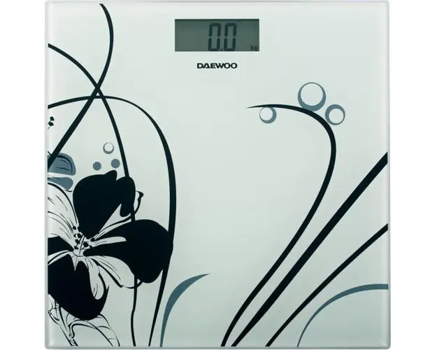 Cantar electronic de persoane DBS210W Daewoo, 150 kg, Sticla, Alb