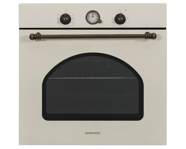 Cuptor incorporabil Daewoo DWBIO-6707RBJ, Electric, 80 l, Rimer analog rustic, Crem rustic