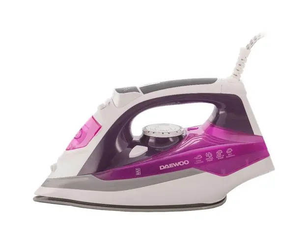 Fier de calcat DSI20P, talpa ceramica, 2400 W, 350 ml, 55 g/min, abur vertical, auto curatare, maner cauciucat, violet