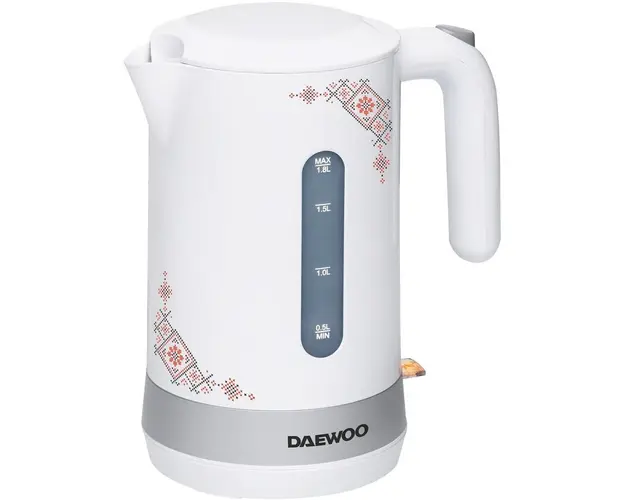 Fierbator Daewoo DK2400TR, 2400 W, design traditional, 1.7 L, filtru detasabil, Alb