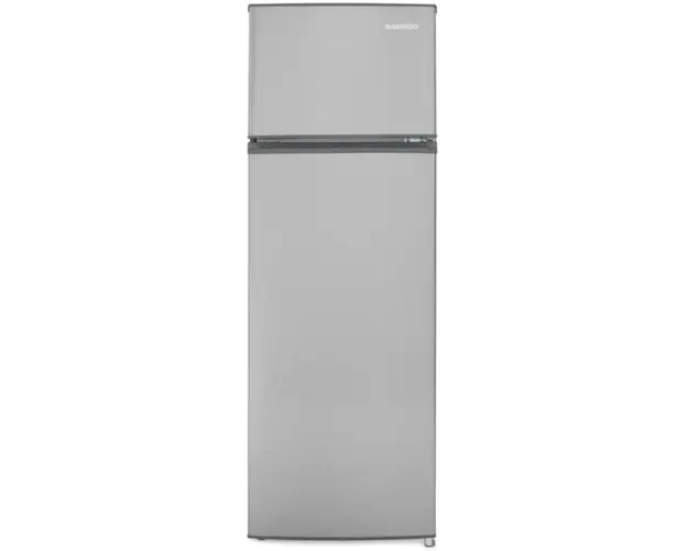 Frigider cu 2 usi Daewoo, volum 235L, clasa E, usi reversibile, Inox