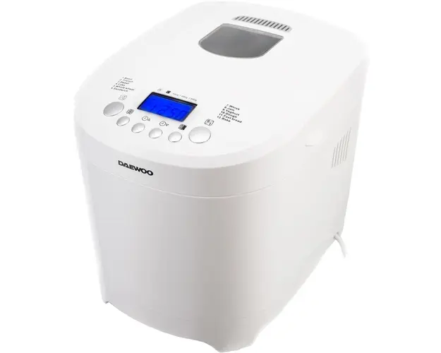 Masina de paine Daewoo DBM600W, 600 W, 900 g, 2 nivele de rumenire, 12 programe, timer, alb