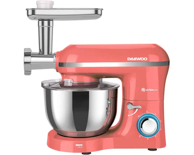 Mixer cu bol DHM200MGS, 2000 W, capacitate bol 5.5 l, accesoriu masina de tocat, capacitate tocare 1.2 kg/min, tel, carlig framantare, palete amestecare, Corai