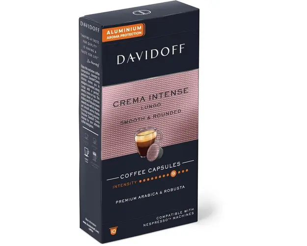 Capsule cafea Davidoff Café Crema Intense Lungo, 10 capsule x 5.5g, Compatibil sistem Nespresso