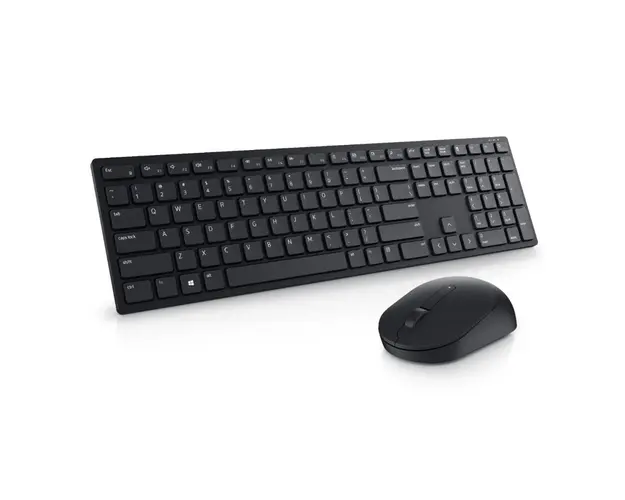 Kit Tastatura + Mouse wireless Dell Pro KM5221W, Layout US Intl, Negru