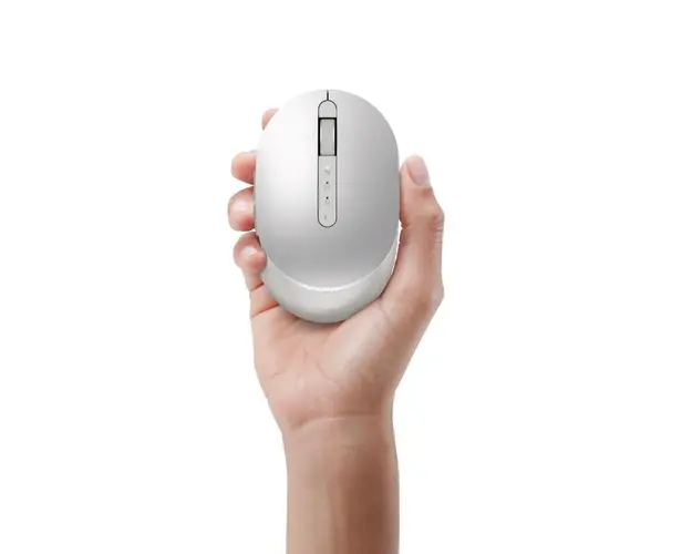 Mouse wireless Dell Premier MS7421W, reincarcabil USB-C, 2.4GHz&amp;Bluetooth 5.0, multidevice, Argintiu
