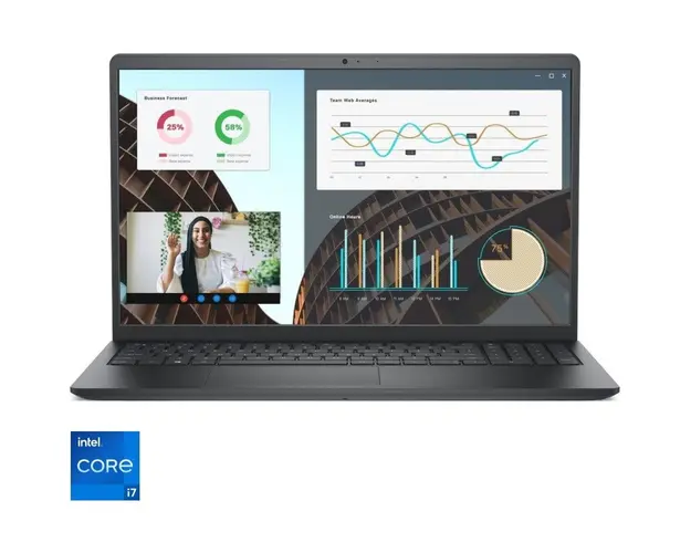 Laptop DELL 15.6&#039;&#039; Vostro 3530, FHD 120Hz, Procesor Intel® Core™ i7-1355U (12M Cache, up to 5.00 GHz), 16GB DDR4, 512GB SSD, Intel Iris Xe, Linux, Carbon Black, 3Yr ProSupport