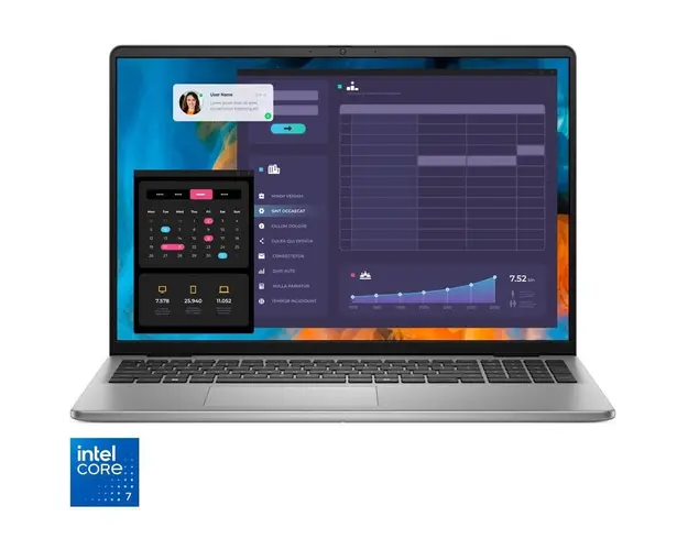 Laptop DELL 16&#039;&#039; Vostro 5640, FHD+, Procesor Intel® Core™ 7 150U (12M Cache, up to 5.40 GHz), 16GB DDR5, 1TB SSD, Intel Graphics, Linux, Titan Grey, 3Yr ProSupport
