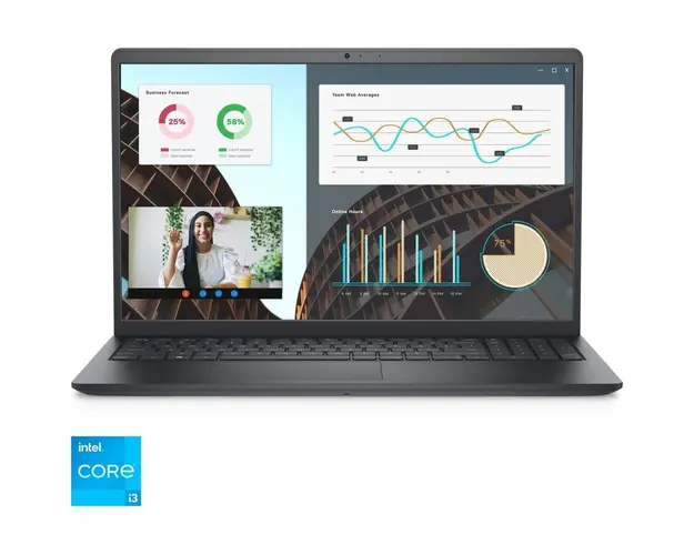 Laptop Dell Vostro 3530 cu procesor Intel® Core™ i3-1215U pana la 4.4 GHz, 15.6, Full HD, 120Hz, 8GB DDR4, 512GB SSD, Intel® UHD Graphics, Ubuntu 22.04, Black, 3Yr ProSupport