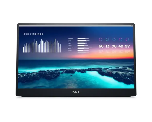Monitor LED DELL Portabil P1424H 14 inch FHD IPS 6 ms 60 Hz USB-C