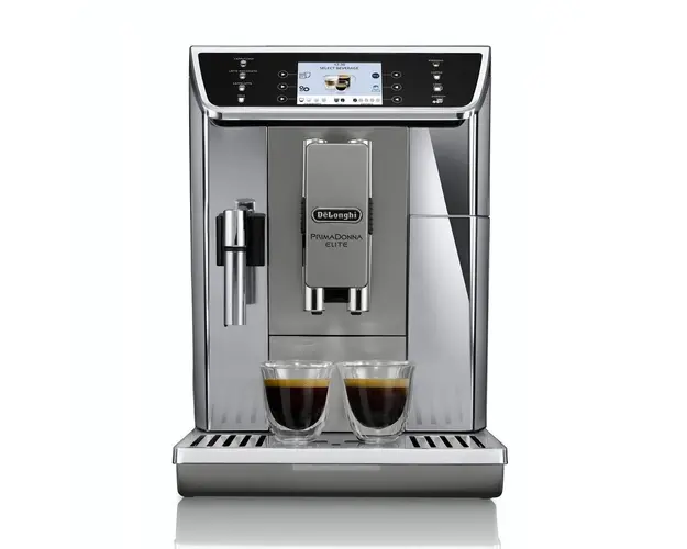 Espressor automat DeLonghi PrimaDonna Elite ECAM650.55.MS, 1450 W, 15 bar, 2 l, carafa lapte, display LCD, argintiu