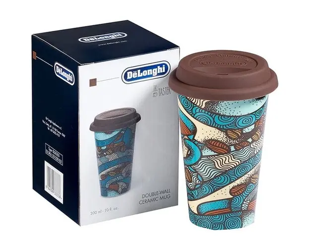 Cana termica DeLonghi THE TASTER DLSC055, Ceramica, Perete dublu, 300 ml