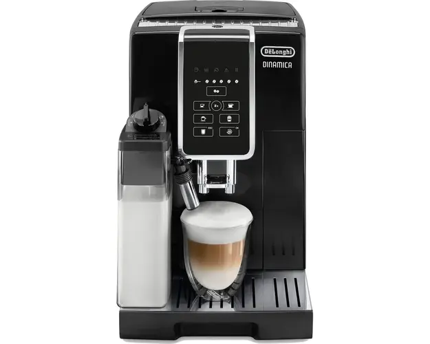 Espressor automat DE’LONGHI Dinamica ECAM 350.50.B, 1450W, 1.8l, 15 bari, Carafa pentru lapte cu sistem LatteCrema, Negru