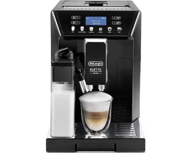 Espressor automat De&#039;Longhi Eletta Cappuccino Evo ECAM46.860.B, 1450 W, 15 bar, 2 l, Sistem LatteCrema, negru