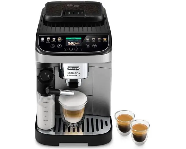 Espressor automat De’Longhi Magnifica Evo Next ECAM 310.80.SB, Tehnologie LatteCrema, 1,9l, 15 bar, 1450W, argintiu-negru