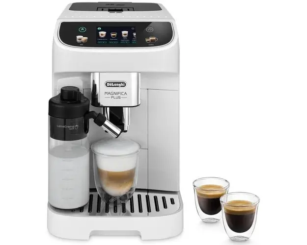 Espressor automat De’Longhi Magnifica PLUS ECAM 320.60.W, tehnologie LatteCrema, 1,8 l, 15 bar, 1450 W, alb