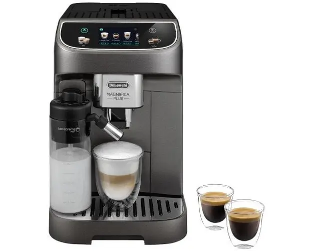 Espressor automat De’Longhi Magnifica PLUS ECAM 320.70.TB, tehnologie LatteCrema, 1,9 l, 15 bar, 1450 W, negru/gri inchis