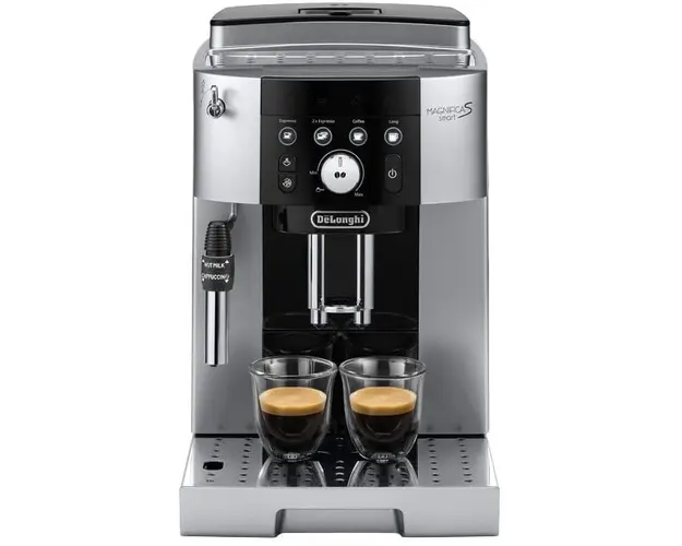 Espressor automat De&#039;Longhi Magnifica S Smart ECAM 250.23.SB, Sistem manual de spumare, Rasnita cu 13 setari, 1450W, 15 bar, Negru - Argintiu