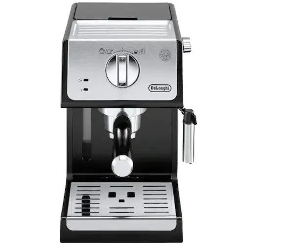 Espressor manual DeLonghi Active line ECP33.21.BK, 1100 W, 1.1 L, 15 bar, Sistem Cappuccino, Negru