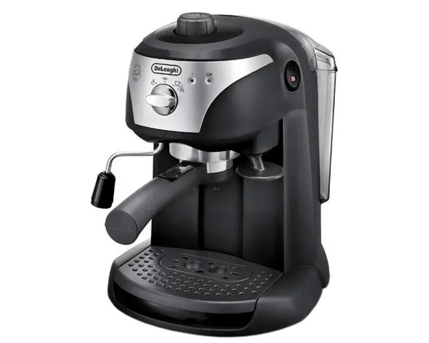 Espressor manual DeLonghi EC221.B, dispozitiv spumare, sistem cappuccino, 15 bar, oprire automata, negru