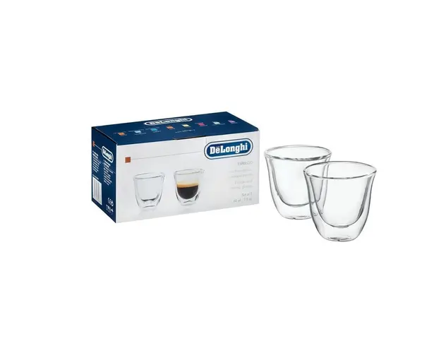 Set 2 pahare pentru espresso DeLonghi, 60 ml