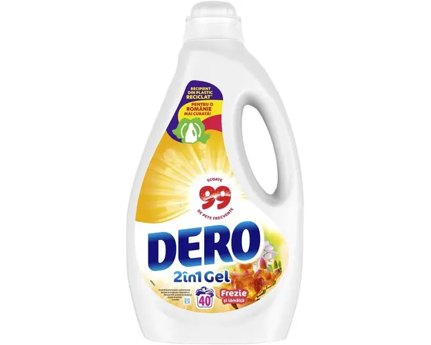 Dero 2in1 Detergent Auto Lichid Frezie 2L 40S