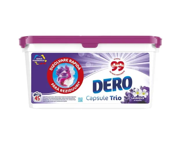 Detergent de rufe capsule Dero 2in1 Levantica 45 spalari
