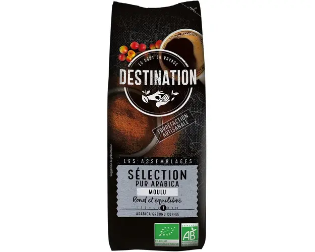 Cafea macinata Eco Destination Pur Arabica Selection, 250 g