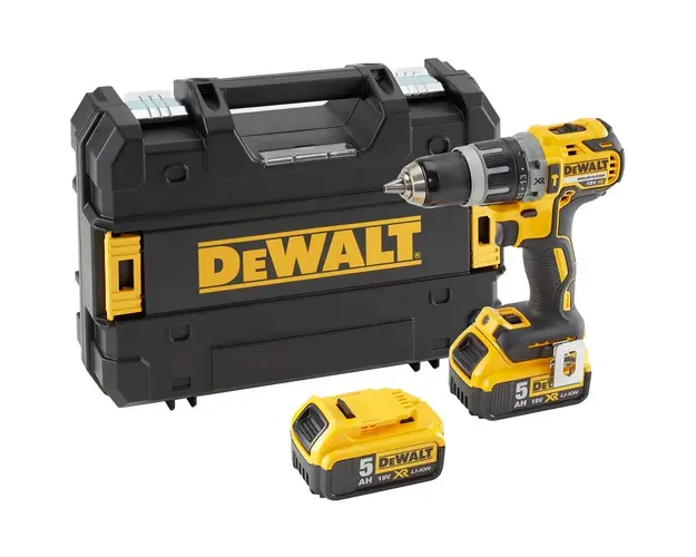 Masina compacta de gaurit cu percutie Dewalt DCD796P2-QW, motor fara perii, 18V XR Li-Ion 5,0Ah