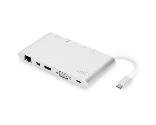 Universal Docking Station USB Type C, Dual Monitor, 4K 30Hz, alumunium