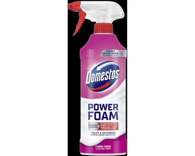 Spuma de curatare Spray, Domestos Power Foam, parfum Floral, 435ml