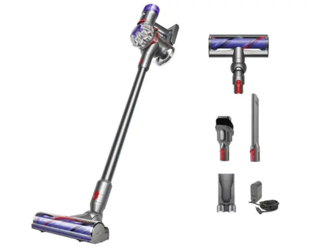 Aspirator vertical fara fir Dyson V8 2023, 425W, 0,54 L, Silver/Nickel