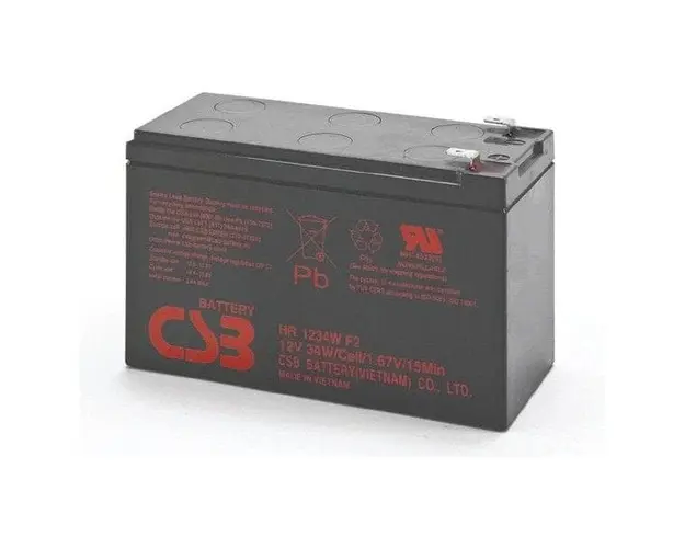 Baterie UPS CSB HR1234WF2, 12V 9Ah, 150.9 x 64.8 x 94.3 mm, Borne F2, Durata medie 3-5 ani, VRLA