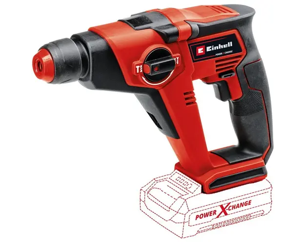 Ciocan rotopercutor pe acumulator Einhell PXC TE-HD 18/12 Li - Solo,18 V,forta impact 1.3 J,cuplu 14 Nm,SDS plus, gaurire beton 12 mm,fara acumulator si incarcator in setul de livrare