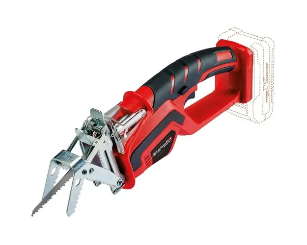 Fierastrau electric cu panza pe acumulator pentru gradina Einhell Power X-Change GE-GS 18 Li Solo, 18 V, lama 15 cm, taiere max. 9 cm,fara incarcator si acumulator in pachet