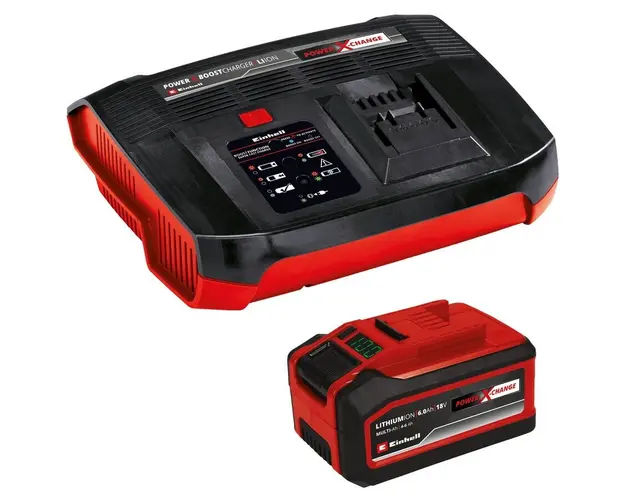 Kit acumulator si incarcator Einhell Power X-Change PLUS 4512143, 18V, 6 Ah, 1350 W putere maxima, 1 h timp incarcare
