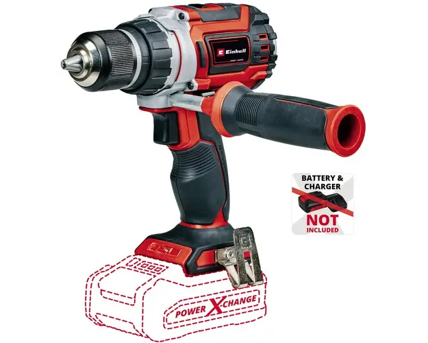 Masina de gaurit/insurubat (bormasina) pe acumulator Einhell Power X-Change TP-CD 18/60 Li BL Solo, 18 V, motor Brushless, 22 trepte de cuplu, 13 mm mandrina, 60 Nm, fara acumulator/incarcator